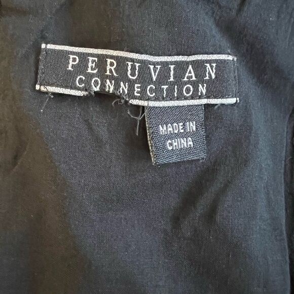 Peruvian Connection Linen Floral Dress Size Removed - Picture 12 of 12